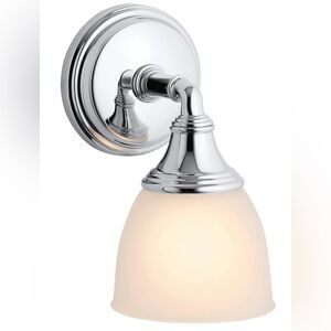 Kohler Single Wall Sconce, Devonshire Collection, Polished Chrome, K-10570-CP